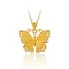 Collar de Mariposa de Oro Antiguo Calado Retro Oro Arena Vietnamita Moda Cadena de Clavícula de Mariposa de Alta Gama
