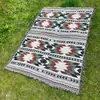 Manta de Línea Personalizada, Manta de Camping, Alfombra, Manta de Picnic, Manta de Sofá, Manta Multifuncional Estilo Étnico Bohemio