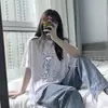 Camiseta de Manga Curta para Mulheres, Novo Estilo Verão 2025, Estampa Estilo Hong Kong, Versátil, Design de Nicho, Caimento Solto para Estudantes, Top Tendência