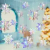 Copos de Nieve Estéreo Navideños Colgantes Decorativos Navideños Colgantes para Árbol de Navidad Decoración de Ambiente Diseño de Fondo para Eventos