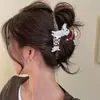 Grampo Grande de Cachorro de Luxo Desenho Animado Menina Grampo de Cabelo Adereço de Cabeça Fofo Clipe de Tubarão com Muito Cabelo na Parte de Trás da Cabeça