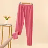 Pantalones térmicos de forro polar de cintura alta para mujer, novedad de invierno, pantalones de otoño engrosados con terciopelo, talla grande, ropa interior, pantalones largos ajustados