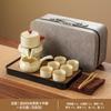 Lujo Ligero Gama Alta Oficina Semi-Automático Preparación de Té Horno Ru Retro Qingshan Kung Fu Juego de Té Hogar Estilo Chino Taza de Té