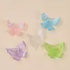 Mariposas de Colores Neón Volando Alrededor, Accesorios Creativos Hechos a Mano para Joyería DIY, Pequeños Accesorios de Resina de Pegamento Crema, Materiales para Hebillas de Zapatos al por Mayor