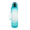 Botella de Agua Deportiva Tritan de 1000ml Vaso de Plástico para Fitness con Asa Mate Botella de Agua a Prueba de Fugas Vaso Espacial para Estudiantes