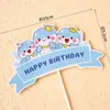 Serpiente Azul Rosa Bebé Cien Días Luna Llena Mesa de Postres Pastel de Cumpleaños Enchufe Empujar Taza de Pudín Pegatina