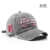 Letras de Primavera y Otoño cartas lavadas cartas viejas gorra con visera bordada moda personalidad masculina Calle Sombrero de béisbol a prueba de sol para mujer estilo coreano