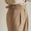 Pantalones de Hombre de Cintura Alta para Primavera, Pantalones Largos Casuales Ajustados de Negocios Nápoles, Pantalones Rectos de Caída con Botón París, Sin Planchar