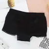 Pantaloncillos de Malla Transpirable Japoneses para Mujer, Sin Costuras de Tiro Medio con Ribete de Encaje, Anti-Exposición, Entrepierna de Algodón Puro, Cuatro Esquinas de Seguridad