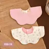 Babeero de tela crepé para babas, Clase A, doble cara, hecho a medida, algodón puro, babero impermeable, babero de encaje anti-vómito para recién nacidos