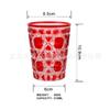 Taza de agua de vidrio de color vintage pintada a mano de celebridades de Internet, creativa taza de cerveza de jugo de diamante de vidrio verde en relieve