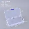 Caja rectangular transparente de plástico PP con forma de gancho, utilizada para exhibir herramientas de ferretería, equipo de pesca, muestras y artículos pequeños; también adecuado como caja de almacenamiento de joyas