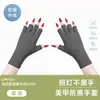 Guantes de Protección Solar con Impresión por Transferencia de Calor Personalizados para Mujer, Específicamente para Salones de Uñas en el Sudeste Asiático, Diseño de Cinco Dedos Expuestos para Prevenir el Bronceado, Guantes para Uñas