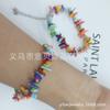 Material de plántula de coral de bambú marino irregular cadena para la clavícula color caramelo lujo ligero nicho pulsera de temperamento femenino collar de cuentas corto