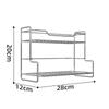 Estante de baño de acero inoxidable, sin perforaciones, multifuncional, para dormitorio, cocina y escritorio.