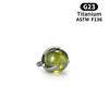 Nuevo Piercing G23 de Titanio Labret Stud Tres Puntas Rosca Externa Stud para Ceja Clavícula Perla Ópalo Accesorio de Joyería de Repuesto