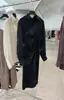 [Recomendación Principal] Yuran 26 Nuevo Estilo Otoño Temprano Vestido Camisa Plisado Ligero Resistente a las Arrugas de Satén Perlado