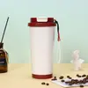 Copo de café de aço inoxidável 304 para duas bebidas, mesmo estilo do Bawang Tea Ji, copo de presente de lírio-do-vale, atacado 2026 novo modelo