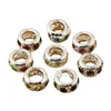 Contas de balde cravejadas de diamantes douradas e prateadas, contas espaçadoras, contas soltas, materiais DIY feitos à mão, pulseiras, colares, acessórios de joias