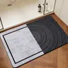 Alfombra de Piso Absorbente Moderna y Sencilla para Baño, Alfombrilla Antideslizante de Secado Rápido para Baño, Alfombra para Entrada de Dormitorio