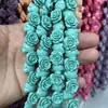 Atacado 15mm Pó de Concha Flor de Chá Rosa Prensada Contas Soltas com Furo Atravessado Contas Espaçadoras de Flor Acessórios para Pulseira Colar DIY