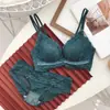 Cass Pão Cozido Copo Peito Pequeno Roupa Íntima Grossa Sem Aro de Aço Renda Costas Bonitas Push-up Conjunto de Sutiã Ajustável