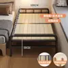 Cama de Madeira Maciça Cama Portátil Casa Intervalo para Almoço Soneca Soneca de Adulto Estrutura de Ferro Reforçada Cama de Casal Cama Pequena Cama de Solteiro Dobrável