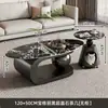 Mesa de centro ovalada de cristal templado con cristales de lujo ligero estilo italiano, creativa, para sala de estar, uso doméstico, con una estética de alta gama