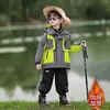 Chaqueta acolchada para exteriores de otoño e invierno para niños Tres en uno Ropa de forro polar engrosada de otoño Chaqueta a prueba de viento y tres pruebas