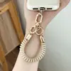 Cordón retráctil de silicona para teléfono, llavero corto de bobina para teléfono, cadena para teléfono, correa de muñeca, sensación de alta gama