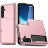 Comercio Exterior Adecuado para Samsung S26 Ultra Funda de Teléfono con Ranura Deslizante para Tarjeta S25Plus Armadura Cubierta Protectora de Gama Alta