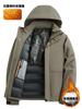 Chaqueta acolchada de plumón para hombre, chaqueta acolchada de algodón de invierno transfronteriza, chaqueta acolchada de algodón cálida engrosada con grafeno, ropa de invierno a prueba de frío para hombre
