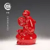 Estatueta de Macaco em Cerâmica Tricolor da Dinastia Tang, um Ornamento Auspicioso para Atrair Riqueza para Inaugurações de Negócios, Chá de Casa Nova, Sala de Estar, Escritório e Decoração de Casa