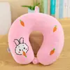Almohada de Dibujos Animados en Forma de U Transfronteriza para Oficina, Escuela, Siesta, Protección del Cuello, Conducir, Viajes, Almohada Portátil para Avión, Logo Personalizado