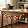 Exclusivo para vendas transfronteiriças: Faixa de Maçã de Feltro "BEM-VINDO" para Decoração de Sala de Aula durante a Temporada de Volta às Aulas no Jardim de Infância, envio OEM disponível