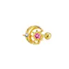Gabei Europea y Americana Transfronteriza 3D Luna Hélice de Oreja Clavo Corazón Forma Zirconia Hélice de Oreja Clavo Perforación Joyería Fábrica en Stock