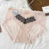 Calcinhas de Renda Sexy Pura Desejo Estilo Europeu e Americano Premium para Mulheres, Calcinhas Triângulo de Renda Jacquard, Calcinhas Transparentes Vazadas de Cintura Baixa para Jovens