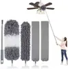 Plumero de plumas de pollo limpieza de polvo del hogar barrido techo absorción de polvo electrostático limpieza grande plumero de limpieza extendida