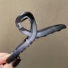 Pinza Grande Elegante Gris Esmerilado Coreana INS para Cabello Clip de Tiburón para Parte Trasera de la Cabeza Dulce Horquilla Accesorios para el Cabello para Mujeres