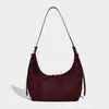 Bolso de Axila de Gama Alta, Bolso de Pan de Gamuza, Gran Capacidad, Diseño de Moda, Bolso Dumpling, Bolso de Hombro Portátil Estilo Perezoso