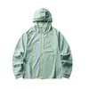 Chaqueta con capucha Rumeng para exteriores con protección solar UPF50+ Cárdigan deportivo ligero Chaqueta de entrenamiento para senderismo Ropa con protección solar para hombre
