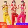 Atacado de roupa de apresentação de dança indiana infantil, nova roupa étnica de dança do ventre infantil, roupa de apresentação para meninas Tianzhu