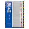 Papel con Paginación, Papel Clasificador de Hojas Sueltas, Papel Índice, 50 Páginas, 100 Páginas, A4, Plástico Gris Colorido, Separadores de Papel de 11 Agujeros