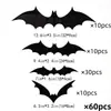 Pegatinas de pared de murciélagos para Halloween, pegatinas de murciélagos negros tridimensionales 3D, decoración de pared para fiestas navideñas, diseño de escena para el festival de fantasmas