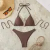 Nuevo Bikini Estilo Europeo y Americano Transfronterizo de Gama Alta Sexy Dos Piezas Traje de Baño Vacaciones Playa Conjunto de Bikini Aliexpress