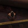 Anillo de Zirconia de Estilo Palacio Retro Artístico para Mujer, Abierto Ajustable, Lujo Ligero, Nicho Único, Joyería de Producto Nuevo de Alta Gama
