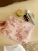 Bolsa de Cosméticos Mariposa Transfronteriza, Bolsa Pequeña Fresca Portátil para Almacenamiento de Productos para el Cuidado de la Piel, Neceser de Viaje, Bolso Cuadrado de Lona, Bolso de Mano