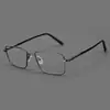 Gafas Danyang al por mayor Montura de gafas para miopía de aleación de titanio Montura de gafas de montura completa para hombre Elite de negocios Montura de gafas ultraligera W7029F