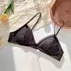 Ropa interior para niña con encaje de deseo puro, copa de triángulo, busto pequeño, pecho plano, sujetador inalámbrico fino y cómodo para estudiantes, estilo de verano