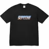 Camiseta Unisex de Manga Corta Supreme Trendy Streetwear Milán Algodón Puro Peso Pesado Clásica Suelta Versátil con Letras